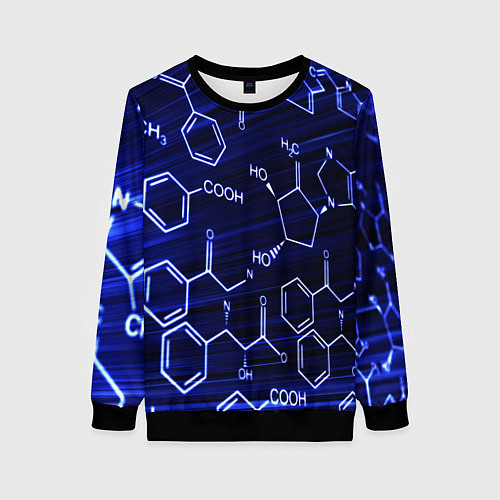 Женский свитшот Графическая химия / 3D-Черный – фото 1