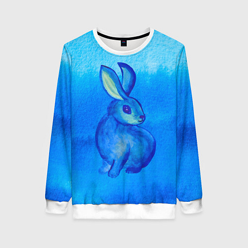 Женский свитшот Водяной кролик символ 2023 / 3D-Белый – фото 1