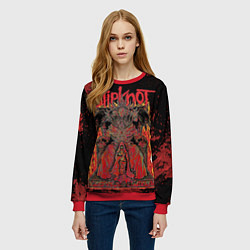 Свитшот женский Slipknot black and red, цвет: 3D-красный — фото 2