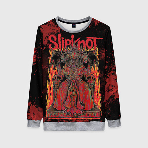 Женский свитшот Slipknot black and red / 3D-Меланж – фото 1