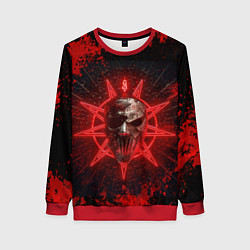 Свитшот женский Slipknot red satan star, цвет: 3D-красный
