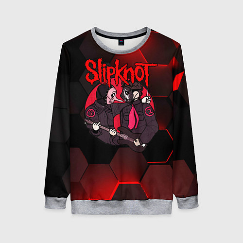 Женский свитшот Slipknot art black / 3D-Меланж – фото 1