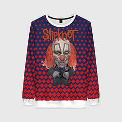 Свитшот женский Slipknot clown, цвет: 3D-белый