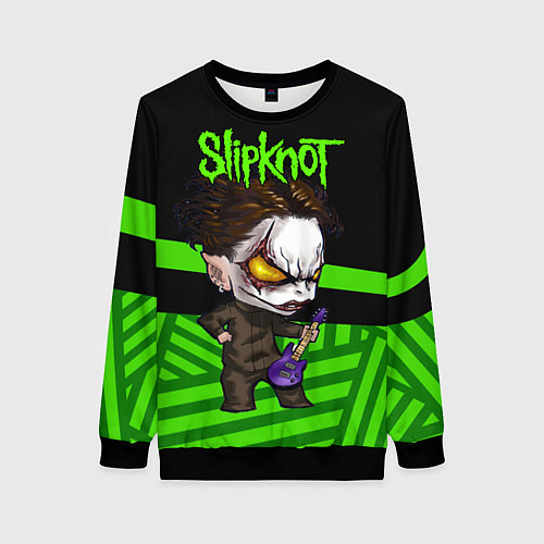 Женский свитшот Slipknot dark green / 3D-Черный – фото 1