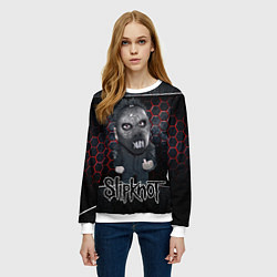 Свитшот женский Slipknot dark black, цвет: 3D-белый — фото 2