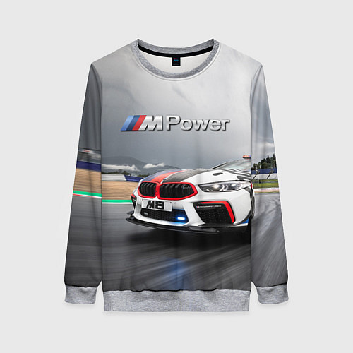 Женский свитшот BMW M8 Safety car / 3D-Меланж – фото 1