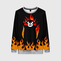 Свитшот женский Восхваляющий Кумамон - Тайна Кумамона, цвет: 3D-меланж