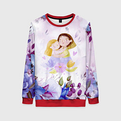 Свитшот женский Подарок любимой мамочке!, цвет: 3D-красный