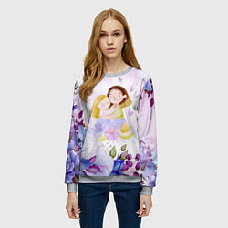 Свитшот женский Подарок любимой мамочке!, цвет: 3D-меланж — фото 2