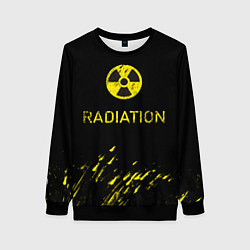 Свитшот женский Radiation - радиационная опасность, цвет: 3D-черный