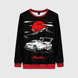 Свитшот женский Тойота супра - JDM Style, цвет: 3D-красный