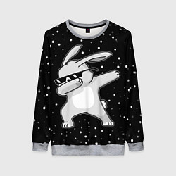 Женский свитшот Кролик ДЭБ и снегопад