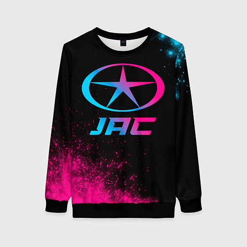 Женский свитшот JAC - neon gradient / 3D-Черный – фото 1