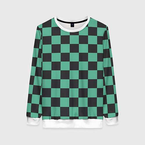 Женский свитшот Танджиро Камадо клинок рассекающий демонов кимоно / 3D-Белый – фото 1