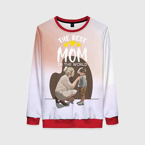 Женский свитшот Best мама / 3D-Красный – фото 1
