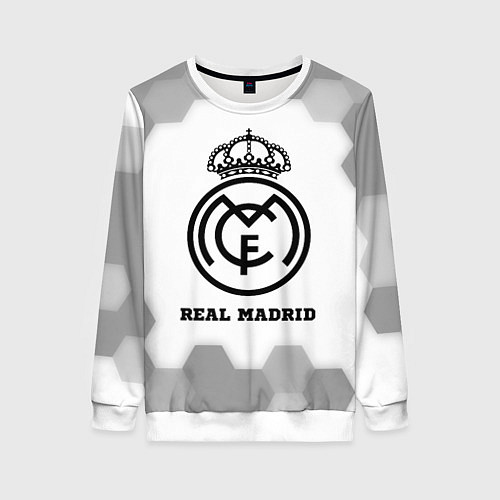 Женский свитшот Real Madrid sport на светлом фоне / 3D-Белый – фото 1