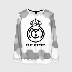 Свитшот женский Real Madrid sport на светлом фоне, цвет: 3D-белый