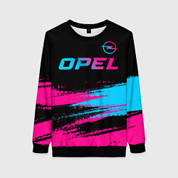 Женский свитшот Opel - neon gradient: символ сверху