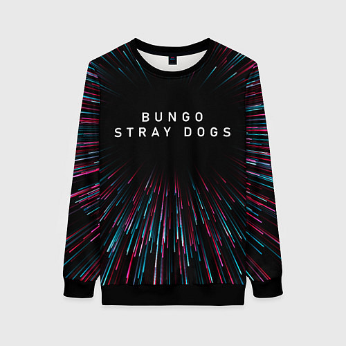 Женский свитшот Bungo Stray Dogs infinity / 3D-Черный – фото 1