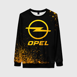 Свитшот женский Opel - gold gradient, цвет: 3D-черный