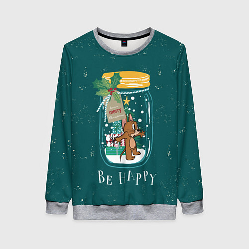 Женский свитшот Джерри в банке / 3D-Меланж – фото 1