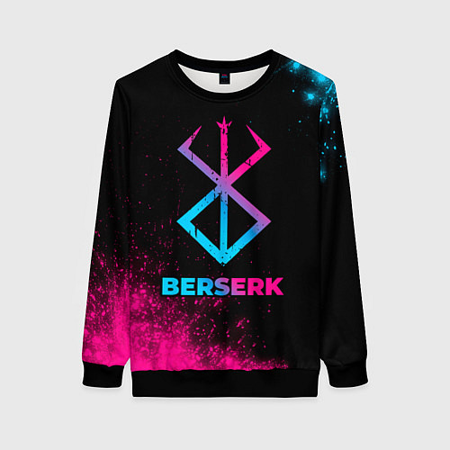 Женский свитшот Berserk - neon gradient / 3D-Черный – фото 1