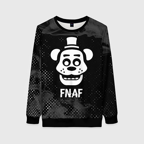Женский свитшот FNAF glitch на темном фоне / 3D-Черный – фото 1
