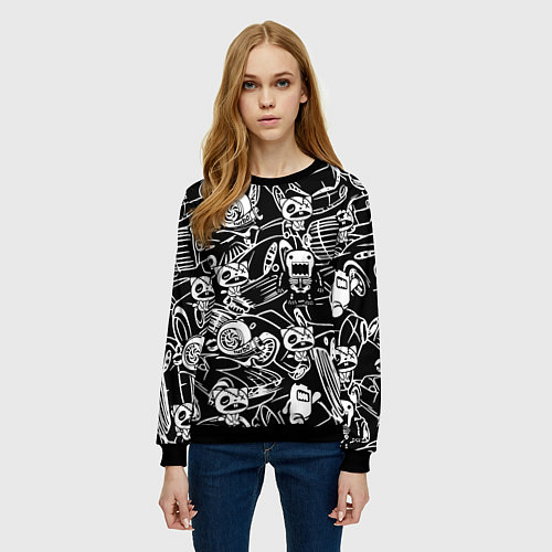Женский свитшот JDM Pattern / 3D-Черный – фото 3