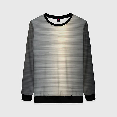 Женский свитшот Нержавейка - текстура / 3D-Черный – фото 1