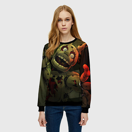 Женский свитшот Спрингтpaп / 3D-Черный – фото 3