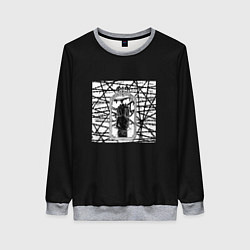 Свитшот женский Pyrokinesis - терновый венец эволюции, цвет: 3D-меланж