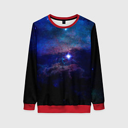 Свитшот женский Звёздное небо, цвет: 3D-красный