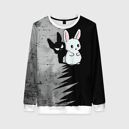 Женский свитшот Теневой зайка / 3D-Белый – фото 1