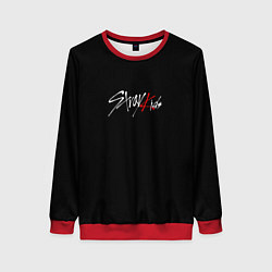 Свитшот женский Stray Kids white logo, цвет: 3D-красный