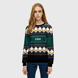 Свитшот женский FIRM ретро свитер, цвет: 3D-черный — фото 2