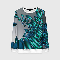 Женский свитшот Абстрактные блестящие камни и серый фон