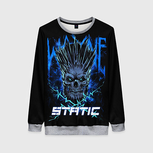 Женский свитшот X Static - Wayne Static skull / 3D-Меланж – фото 1