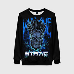 Свитшот женский X Static - Wayne Static skull, цвет: 3D-черный