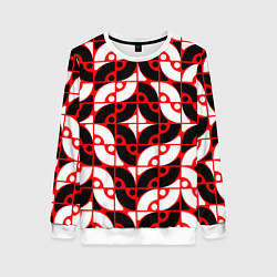 Свитшот женский Геометрическая абстракция, цвет: 3D-белый