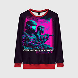 Свитшот женский Cs Go neon, цвет: 3D-красный