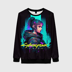 Женский свитшот Киберпанк в стиле аниме