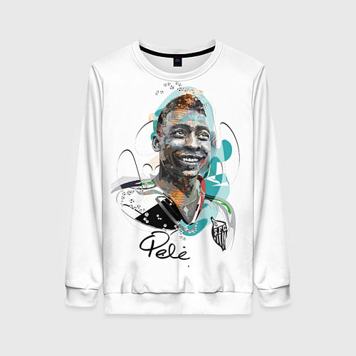 Женский свитшот Пеле бразильский футболист / 3D-Белый – фото 1