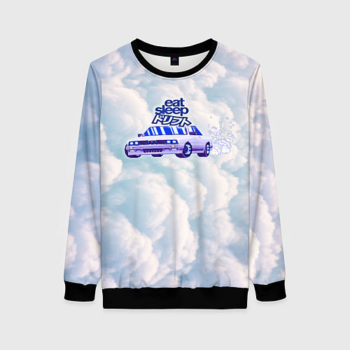 Женский свитшот Облачный дрифт / 3D-Черный – фото 1