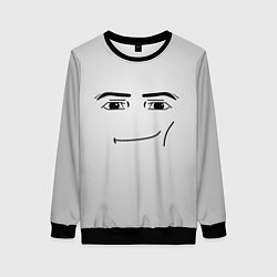 Свитшот женский Роблокс Гигачад лицо, цвет: 3D-черный