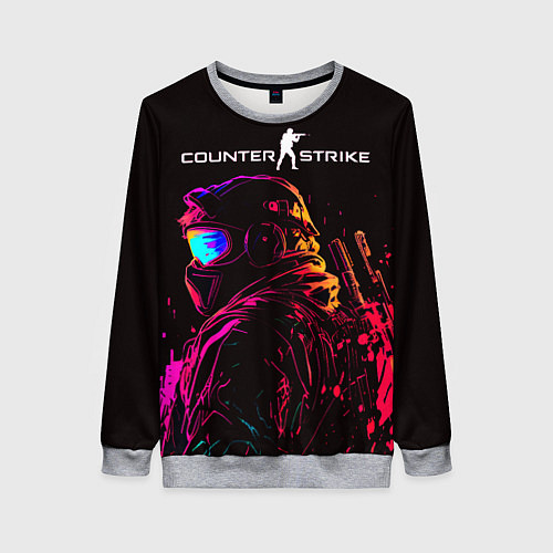 Женский свитшот CS:GO, Art / 3D-Меланж – фото 1