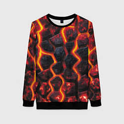 Женский свитшот Течёт лава