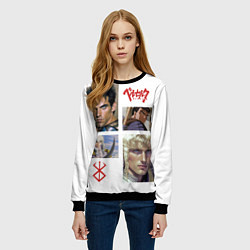 Свитшот женский Оуэн Уилсон и Бен Стиллер в аниме Берсерк, цвет: 3D-черный — фото 2