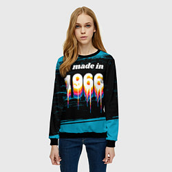 Свитшот женский Made in 1966: liquid art, цвет: 3D-черный — фото 2