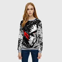 Свитшот женский Берсерк - доспехи зверя, цвет: 3D-меланж — фото 2