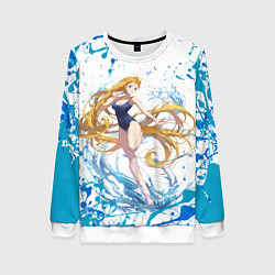 Свитшот женский Ushio Kofune - Summertime Render, цвет: 3D-белый